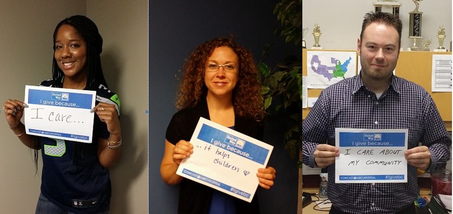 comcast employees who donated to united way