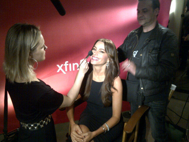 Actress Sofia Vergara prepares for Xfinity TV press day