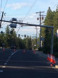 broken power pole