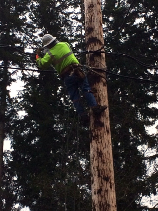 tech on a pole
