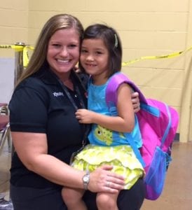 Kirsten Bowman and a student friend