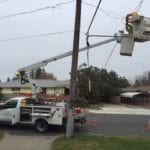 tech in bucket truck in Spokane