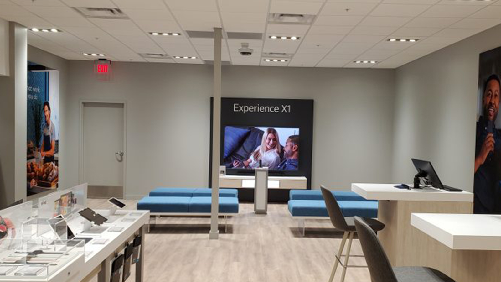 Interior of an Xfinity retail store.