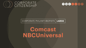Corporate Philanthropist award announcement for Comcast NBCUniversal