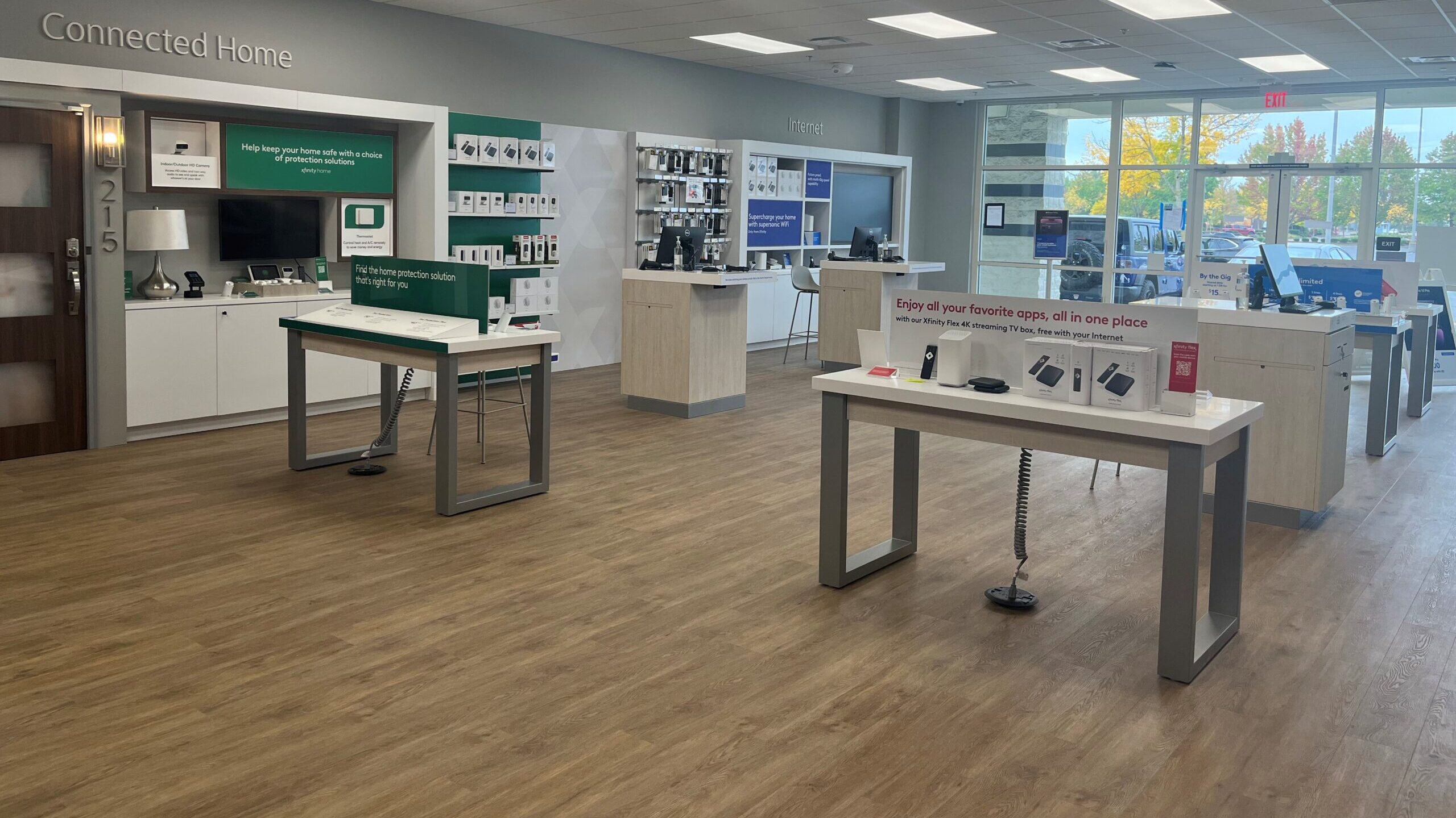 The inside of the Burlington Xfinity store.